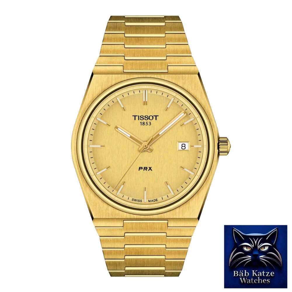 Tissot PRX 40mm Swiss-Made Quartz Watch - NIBT - GOLD Dial - T137.410.11.051.00